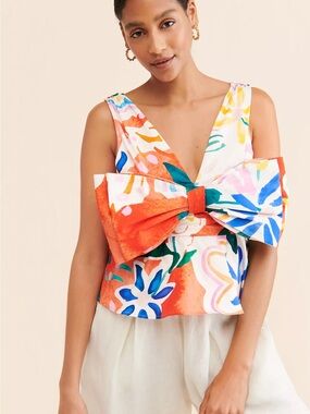 Hutch Multicolor Floral Bow-Front Tank Top
